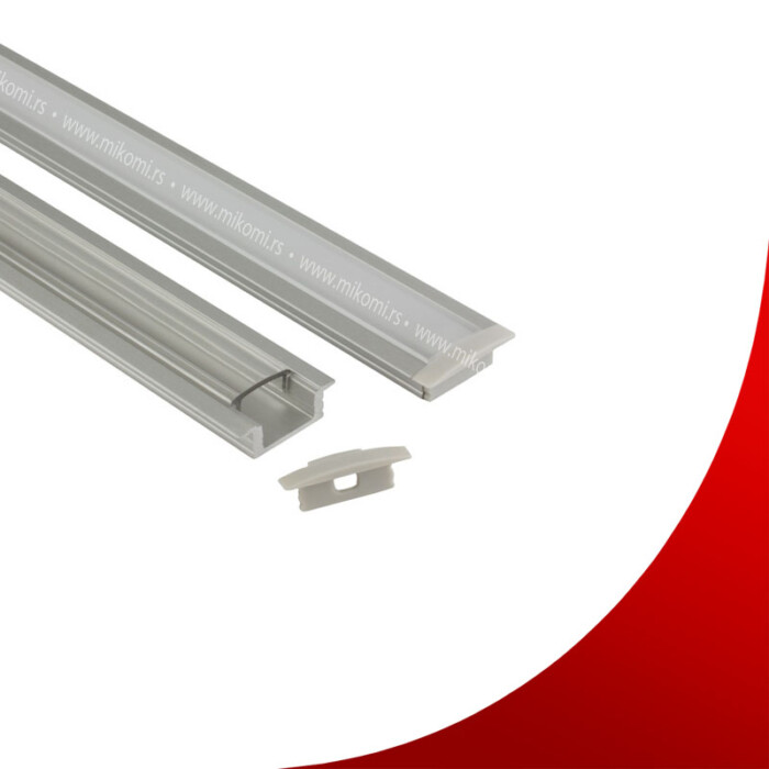 LED-Lichtleiste Einbau- / Aufbauprofil A-2507 / Silber – Bild 2