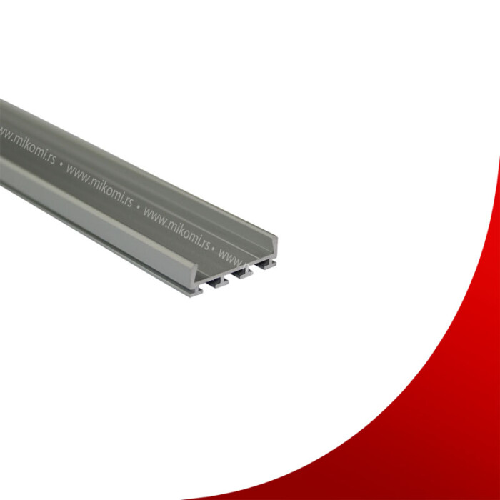 Halbrunde Aufputz-LED-Leiste A-2623 / Matt Silber / Opal-Diffusor – Bild 2