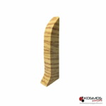 Rechter Stopfen für Sockelleiste 6009 - Dunkle Eiche