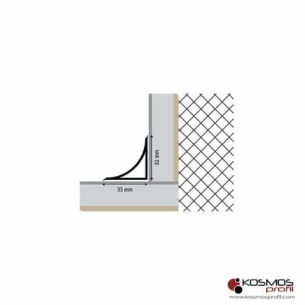 Lajsna za kadu psa 33 bela sanitar tehnicki crtez