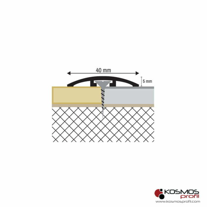 Prelazna lajsna PR-40 / Srebro mat - Slika 2