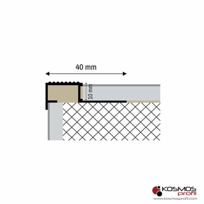 Lajsna za stepenice ST-11 / Srebro mat - Slika 2