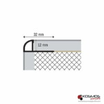 Ugaona lajsna PJEAL 12 / Srebro mat - Slika 2