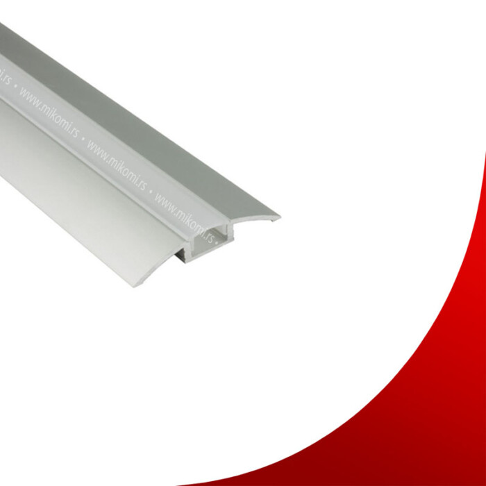 LED-Lichtleiste Übergangsprofil F-001 / Matt Silber – Bild 2