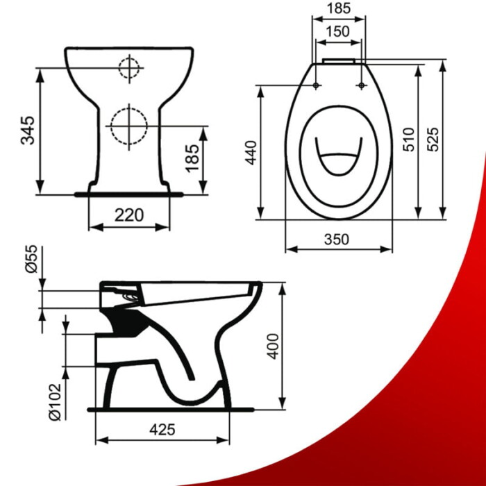 WC-Schüssel Alpha Is Baltik – Bild 2