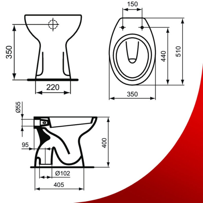 WC-Schüssel Alpha IS Simplon – Bild 2