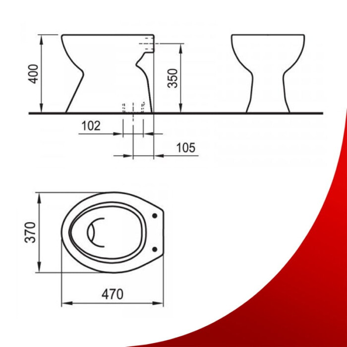 WC-Schüssel Fayans Simplon Classica 82 – Bild 2