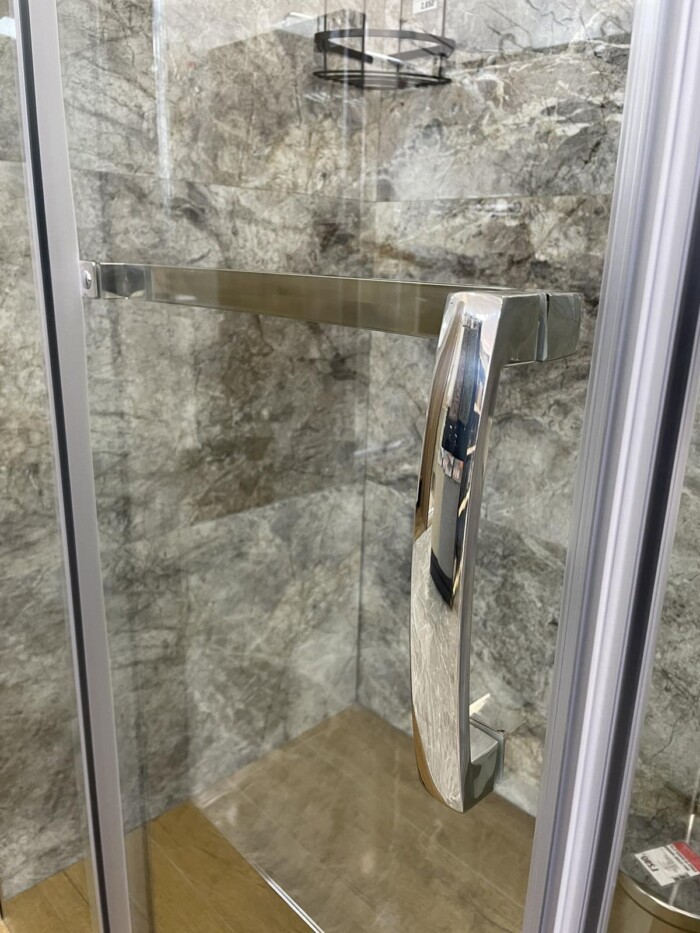 2993 TUŠ KABINA 80X100 190 SIVO STAKLO 8MM CRNI PROFIL - Slika 5