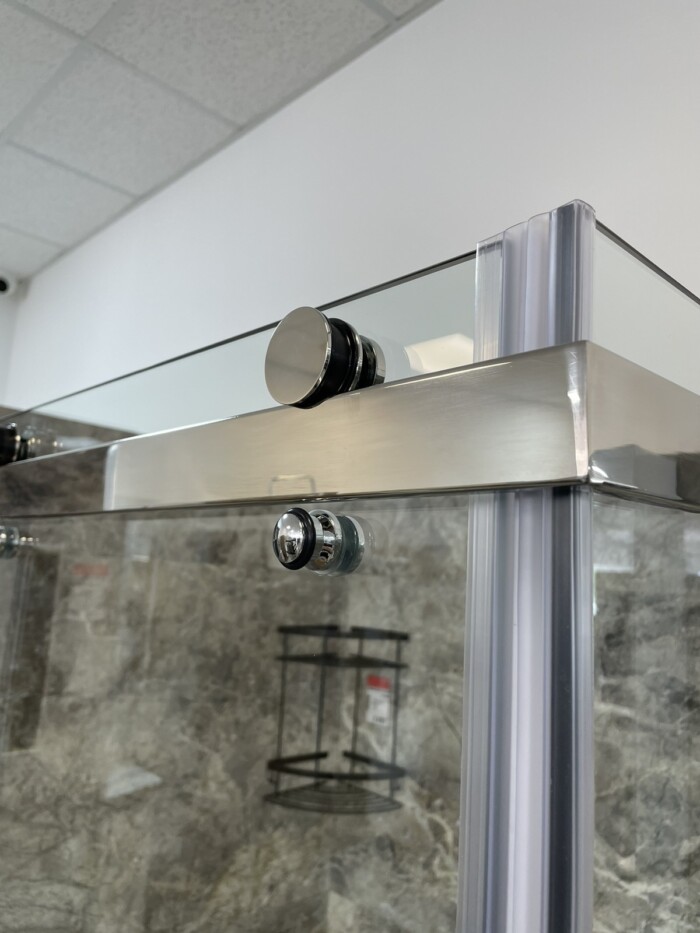 2993 TUŠ KABINA 80X100 190 SIVO STAKLO 8MM CRNI PROFIL - Slika 6