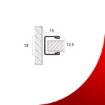 Tuš profil G041 crna brušeno - Slika 2