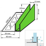 Shower Sloped Transition Profile 252 Left 19–34H Bright Silver - Image 2