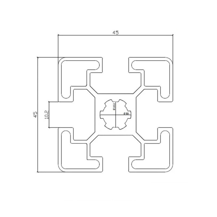Aluminijumski profil 45x45 Clak - Slika 3
