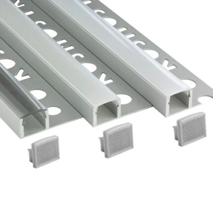 PVC-Endkappe für LED-Profil T-77-12 - Silber
