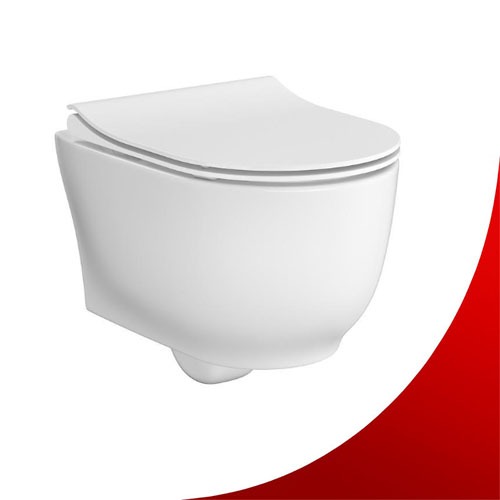 LUNA Wc šolja konzolna S 701-871 sa samospuštajućom daskom LUNA Wall-Hung Toilet Bowl S 701-871 DUR with Soft-Close Seat - Image 1