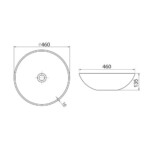 Lavabo ZERO 46 / bela mat / 71600-97 - Slika 2