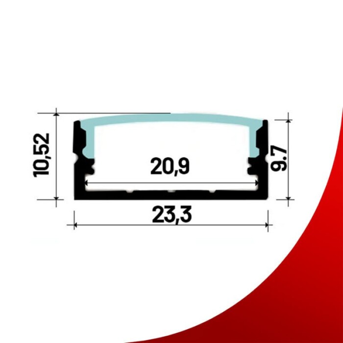 LED Profile 2310 / Silver / – SET - Image 2