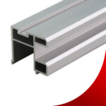 Aluminijumski rukohvat za klizne plakare MT-4-33x28 / srebro /  L=2.7 m