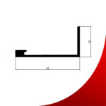 Aluminijumski rukohvat MT-7-42x20 / nadgradni / crna / - Slika 2