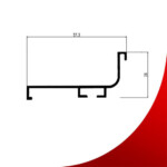 Aluminijumska ugradna rucica MT-8-57x26 /srebro/ L=2.7 m - Slika 2