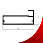 Aluminijumski ram MT-9-45x21 /srebro/ L=2.7 m - Slika 2