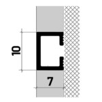 Bordura lajsna U-10 / srebro sjaj - Slika 2