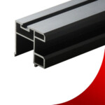 Aluminijumski rukohvat za klizne plakare MT-4-33x28 / crna /  L=2.7 m