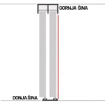 Aluminijumska gornja šina  MT-1-2K-80 /srebro/ , L=2 m - Slika 3