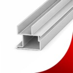 Aluminijumski rukohvat za klizne plakare MT-3-32x31 / srebro /  L=2.7 m
