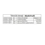 Aluminijumski profil 40×40 Clak   /CRNA/ - Слика 3