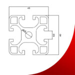 Aluminijumski profil 40×40 Clak   /CRNA/ - Слика 2
