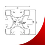 Aluminijumski profil 40×40 LT Clak  /CRNA/ - Слика 2