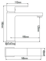 Baterija za lavabo AXON - hrom EK066300 - Слика 3