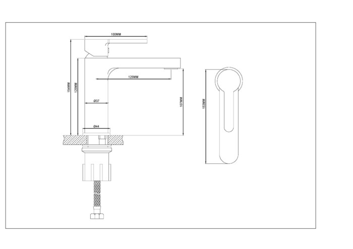 Baterija za lavabo HARMONIA - hrom KF060600 - Слика 2
