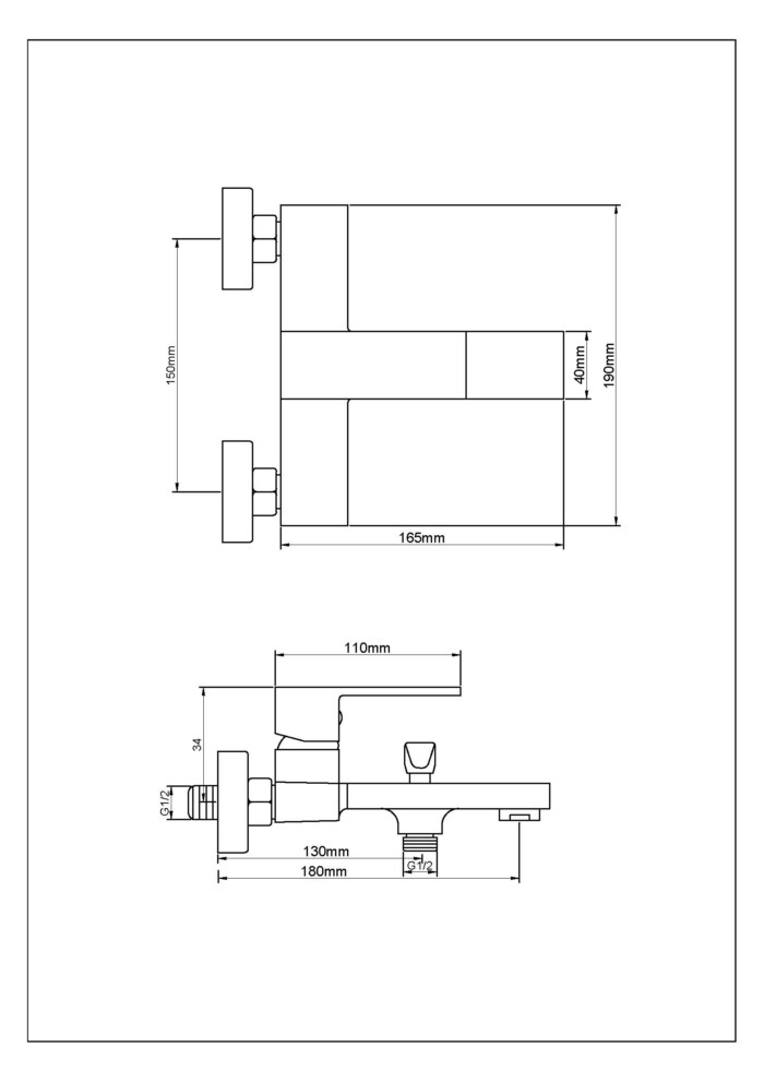 Baterija za kadu AXON -hrom EK066100 - Слика 3