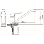 Baterija za sudoperu LOGOS - hrom EJ053500 - Слика 2